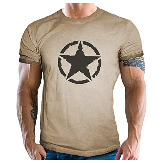 Gasoline Bandit T-Shirt Classique pour Les Fans de l'armée américaine - Vintage Star, M