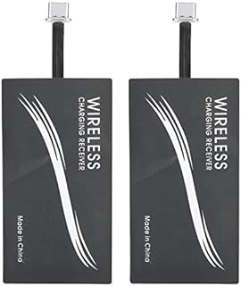 2 pçs universal ultra fino tipo C QI carregador sem fio módulo receptor de carregamento, receptor Qi amplamente adequado para celular tipo C