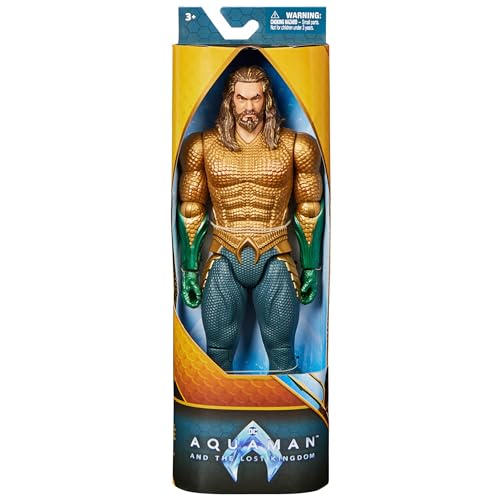 DC Comics Aquaman Action Figure, 30 cm, Detailed Design and Movie-True Style, Easy to Pose Collectible Superhero Toys for Boys and Girls
