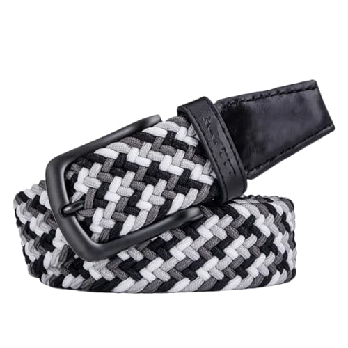 YTR6TW Men Fashion Trendy Metal Pin Buckle Belt Male Canvas Pants Jeans Belts Elastic Leather Belt