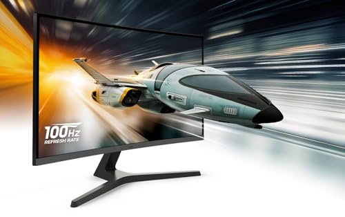 Image of Samsung 32 inch S3 Series FHD 1800R Curved Monitor, Game Mode, 100Hz, Multiple Connectivity, Eye Saver Mode, Built-in Speakers, Black, with HDMI Cable