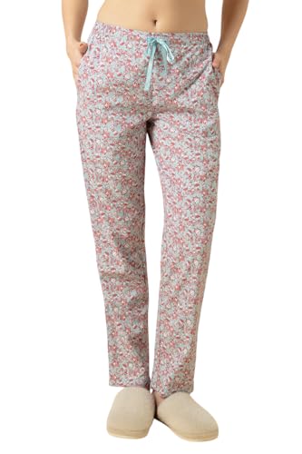 Image of Van Heusen Women's Printed Lounge Pants | Drawstrings & Side Pockets | Ultra Soft Fabric | Relaxed Fit | At home pyjamas | Everyday Comfort | Printed | Style 55306 | Available in Pack of 1 & 2