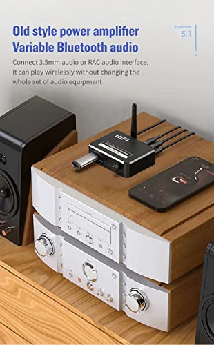 Image of MICROWARE Bluetooth 5.1 Audio Receiver Digital to Analog Converter 3.5mm AUX RCA U-Disk Optical Jack Stereo Wireless Adadper