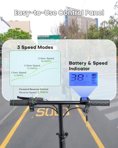 UJQNBM 3 Wheel Mobility Scooter, Electric Power Mobile Wheelchair for Seniors Adult, Powered Mobility Scooters with LED Headlights and Basket, All-Terrain Pneumatic Tires, 30°Climbing, 330lbs Capacity