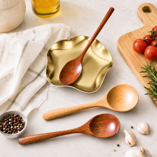 Image of VanlonPro Stainless Steel Spoon Rest, Spatula Ladle Holder, Stainless Steel Utensil Spoon Rest Holder, Brushed Finish, Dishwasher Safe 5.9 Inch (Flower Gold 1PC)