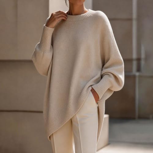 Oversized Sweater for Women Plus Size Fall Winter Knit Tops Loose Pullover - image 3