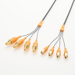 Plinkwirekb PCM-SHM-0085 4x4 MIMO 4G 5G SMA Fensterdurchführungskabel, 50cm, Ultra-Flach, RG-113 Micro Koax, für Router und CPE