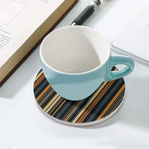 Dessous de verre en céramique graphique avec coussinets en liège