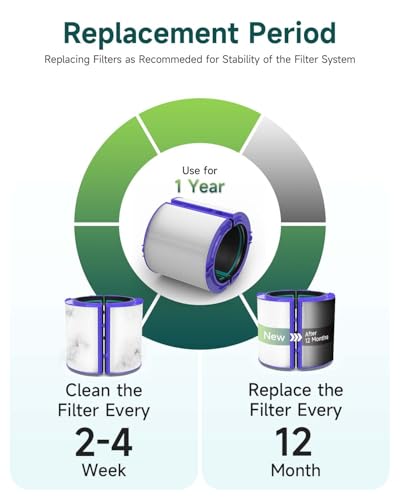 Future Way True HEPA Filter Replacement for Dyson TP04/HP04/DP04 Air Purifier, 360 Combi Glass Carbon Filter