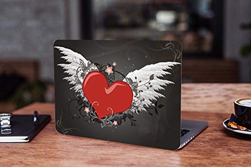 Image of Galaxsia Heart Wings Vinyl Laptop Skin /Sticker /Cover /Decal Compatible for Any 15.6 Inches Laptop (Hp /Dell /Sony /Acer /Lenovo /Asus. Etc) Or Notebook.