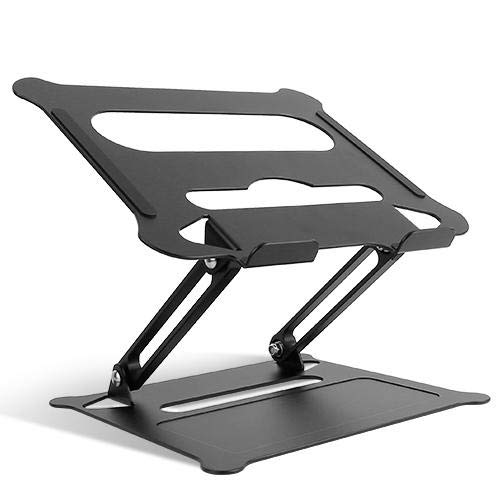 Soporte ajustable de aluminio para laptop negro miniatura 1