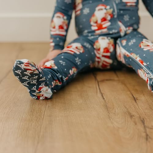 Image of Copper Pearl Zip-Up Footie Baby Pajamas - Soft Newborn Onesies for Boys & Girls, Tag-Free with Two-Way Zipper Baby Sleepers for Newborn - 24 Months, Santa Claus