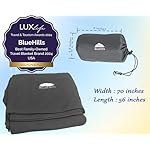 BlueHills Ultra Compact Travel Blanket Pillow in Portable Bag Case Soft 70 X 56 with Strap Backpack Clip Premium Cozy Soft Compact Pack Large Blanket for Airplane Flight Layover Grey - Gray C002 - Image 3