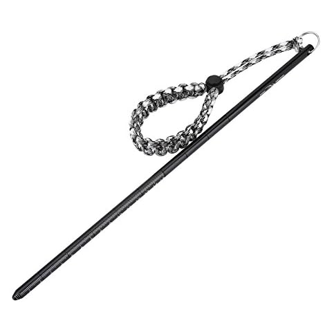 Wbestexercises Diving Pointer Stick, Scuba Diving Aluminum Alloy Lobster Stick Pointer Underwater Shaker Noise Maker Stick Rod with 7 Strand Parachute Lanyard(Black) Cover