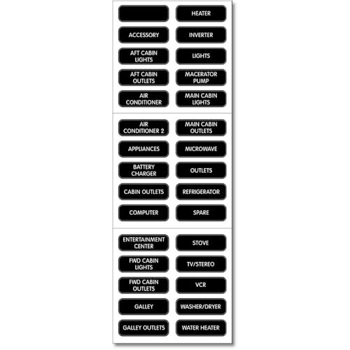 SupplyMount 8031 - Aftermarket Replacement Blue Sea AC Panel Basic 30 Label Set Compatible with Blue Sea Systems