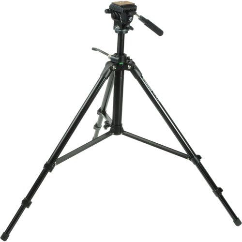 Magnus VT-400, Video Tripod System with 2-Way Pan Head, Extends to 64”, Max Load 15 lbs. Mid-Level Spreader, Rubber Feet. Plus Quick Release plate and carrying case