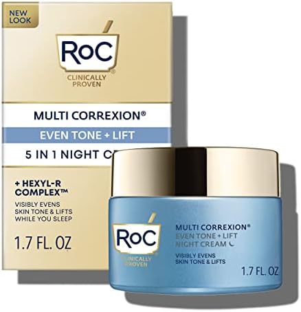 RoC Multi Correxion 5 in 1 Restoring/Anti Aging Facial Night Cream with Hexinol, 1.7 Oz (Packaging May Vary)