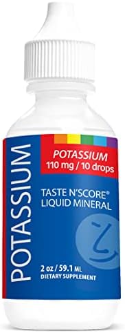Taste N' Score Potassium Liquid Ionic Mineral Supplement; 100% Pure; 110 mg; 72 Servings