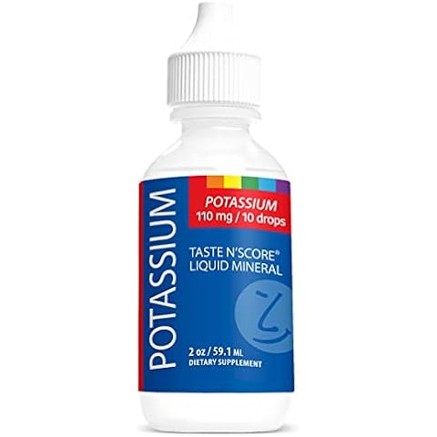 Taste N' Score Potassium Liquid Ionic Mineral Supplement; 100% Pure; 110 mg; 72 Servings Cover