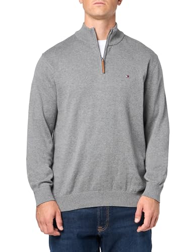 Image of Tommy Hilfiger Men's Long Sleeve Cotton Quarter Zip Pullover Sweater