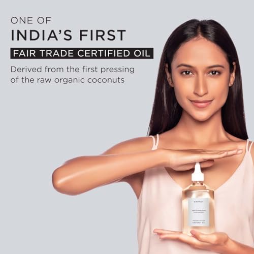 Image of Kimirica 100% Pure Coconut oil | Extra Virgin, Organic and Cold Pressed | Natural Nourishment For Hair, Face, Skin & Massage | Rich in Vitamin E & Fair-trade certified | 270 ml