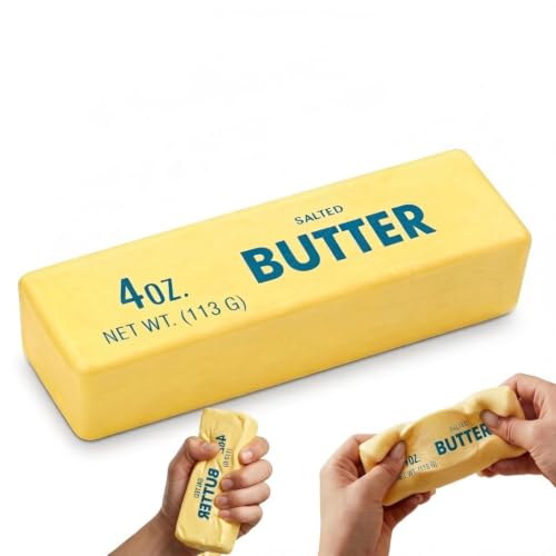 Image of 1PCS Butter Squishy - Slow Rising Butter Squishy Toy, Realistic Food Fidget Toys, Soft PU Material, Sensory Anxiety Relief & Focus Aid, Portable 5.5 Inch Squishy Butter for Office & Home