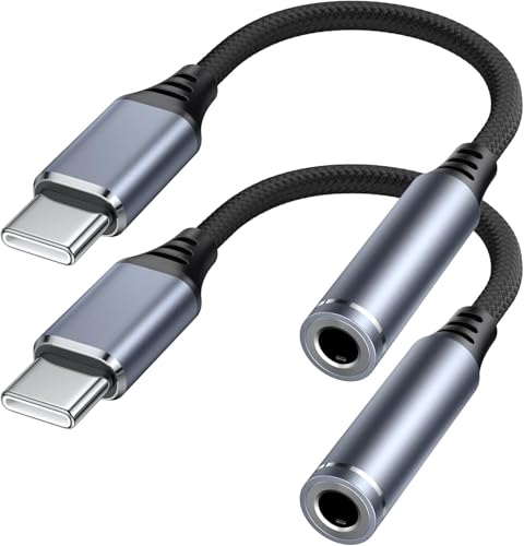USB C - 3.5mmwbhzWbNA_v^[AType C - AuxI[fBIhOP[uR[h iPhone 16/15AGoogle Pixel 9/8/7ASamsung Galaxy S25/S24/S23 UltraAiPad P