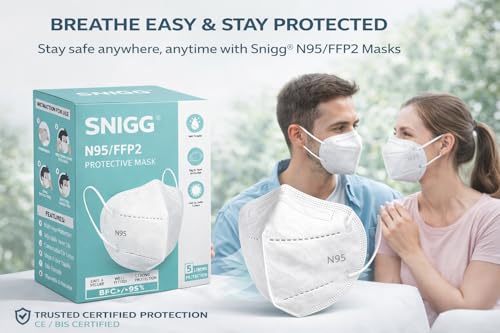 Image of (Pack of 15(White) Premium N95 Mask For Men and Women with Mask Adjuster - Washable - Reusable - Pollution - Protection - Advanced Filtration