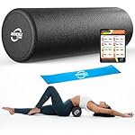 Invincible Fitness 17'' EPP Foam Roller for Deep Tissue Massage – Enhance Recovery, Relieve Pain, and Boost Mobility for a Stronger, Healthier You (Black)