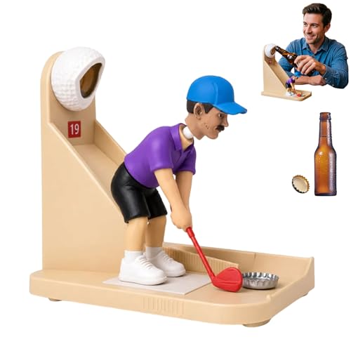 Ouvre-bouteille balle de golf et décapsuleur lance-capsules rigolo figurine - 2