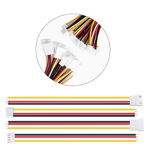 Lyeteung 15 Paar JST 2.54 XH 4 Pin Steckverbinder, Mini Micro JST XH 2.54 mm 4-Polige Buchse und Stecker mit 150mm 22AWG Kabeldraht