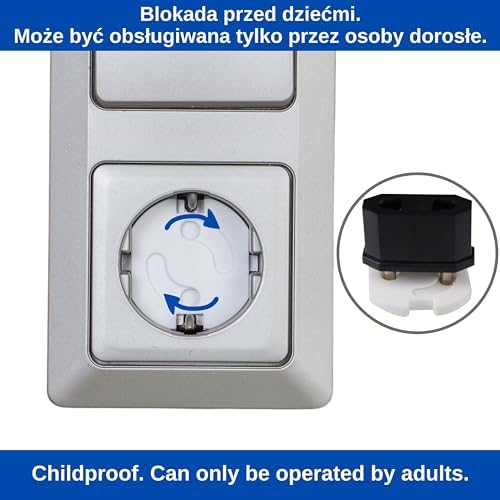 Przylepne zabezpieczenia gniazdek dziecięcych, 20 sztuk, pasujące do gniazdek Schuko typu F, w kolorze białym, zabezpieczenie samoprzylepne typu F, zabezpieczenie gniazdek samoprzylepnych