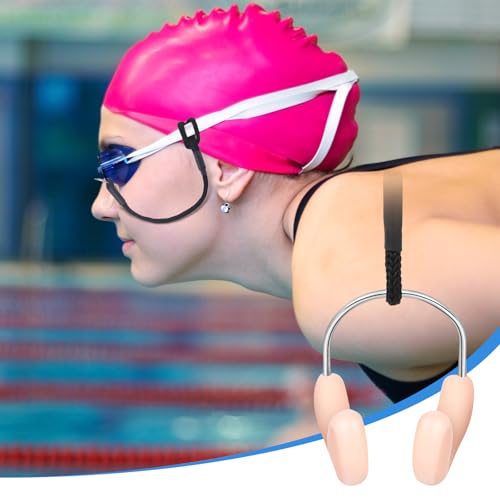Hiboom 10 Pieces Silicone Swimming Nose Plugs with Strap Swimming Nose Clips Training Swimmer Protector with Steel for Adults Using - Thumbnail 6