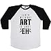 Earth Without Art is Just Eh Unisex Baseball Long Sleeve Tee White-Black X-Small