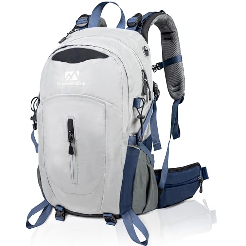 Farmer&Donkey Hiking Backpack, 40L Waterproof Camping Backpack with Packable Back Panel & Rain...