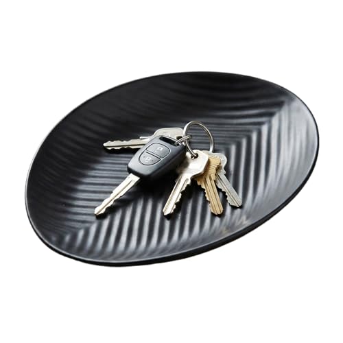 Samlonge Bandeja Llaves, Bol Ovalado, Cosméticos Joyería Deja Llaves Entrada, Cuenco Decorativo llaves, Vaciabolsillos Recibidor, Bandeja Decorativa para Joyas, Monedas, Aperitivos, Frutas
