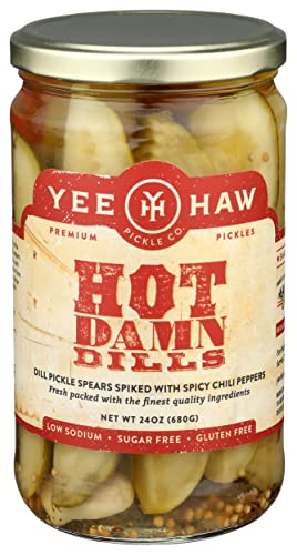 Yee Haw Pickle Company Hot Damn Dill, 24 Oz #TOP19