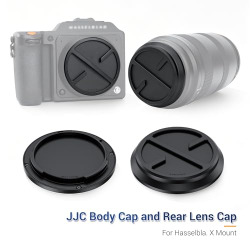 Tapón trasero para lente JJC para montura Hasselblad X, antirayones y a prueba de polvo, con diseño en forma de X, compatible con lentes XCD 35-100mm f/2.8-4 E, XCD 20-35mm f/3.2-4.5 E, XCD 55mm f/2.5 V, XCD 28mm f/4 P miniatura 2