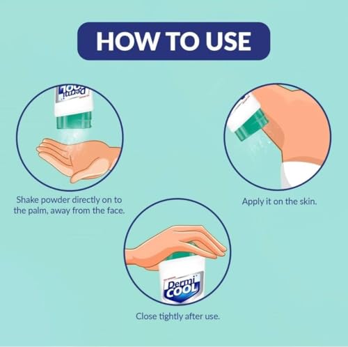 Image of Dermicool Menthol Regular Prickly Heat Powder - 150g (Pack of 2) | Dettol Cool Soap 125g Free | Cooling relief from prickly heat, burning & itching of skin