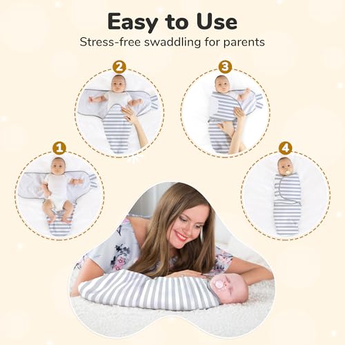 Image of Mama Cheetah Preemie Swaddle Blanket with Zipper, Newborn Swaddle Sack, Baby Swaddles Sleep Sack, Baby Swaddle Wrap for Baby Boy & Baby Girl, 3-Pack