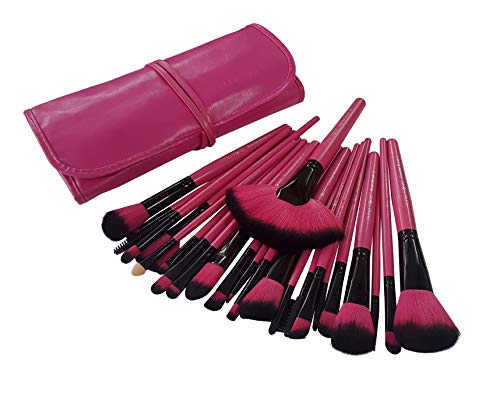 Puna Store® 24 Piece Makeup Brush Set with Storage Pouch – Pink