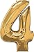 Produktbild Qualatex 30485 Folienballon Zahl Four Metallic Gold 104 Zoll
