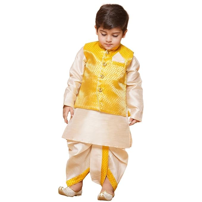 Image of AJ DEZINES Boys Dhoti Kurta Set