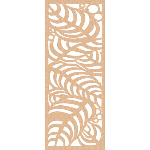 Image of 37 3 /8 inchW x 94 3 /8 inchH x 3 /8 inchT Mills Decorative Fretwork Wood Wall Panels, Hickory