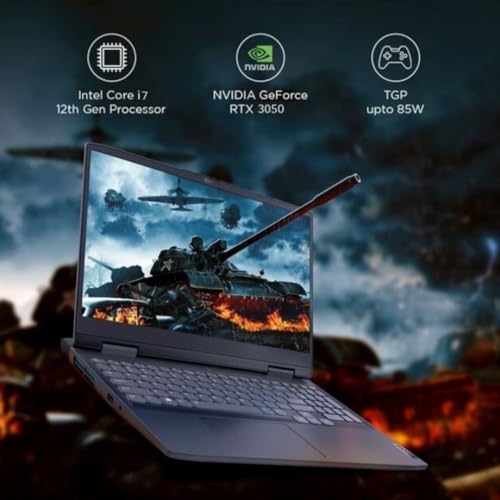 Image of Lenovo IdeaPad Gaming 3 Intel Core i7 12650H 15.6 inch (39.62cm) FHD IPS 120Hz Gaming Laptop (16GB /512GB SSD /Win11 /Office 2021 /NVIDIA RTX 3050 4GB /Alexa /3 Month Game Pass /Onyx Grey /2.32Kg), 82S9014MIN