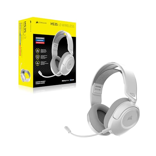 Corsair HS35 v3 Wireless Gaming Headset with Mic – White - image 9