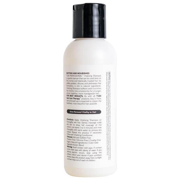 Vitalizing Shampoo - Natural Shampoo for Fine, Normal & Color Treated Hair - Gentle Cleansing Formula, Vegan Hair Care -No Sulfates, Parabens, Phthalates or Silicone - 4 fl oz - Image 2