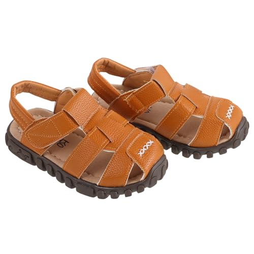 Hohopeti Sandalias para Verano con Suela Blanda y Diseño Cerrado Transpirables y Ligeras para Actividades al Aire y Protección Segura Talla Color Amarillo