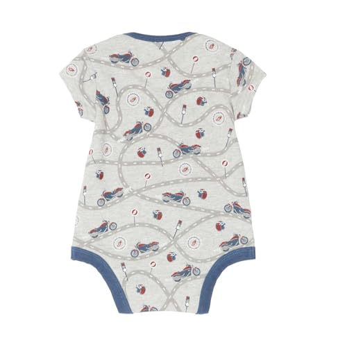 Indian Motorcycle Kid's Short Sleeve Bodysuit, 3 Pack3