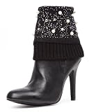 MeMoi Women's Oya Bejeweled Boot Toppers Black One Size